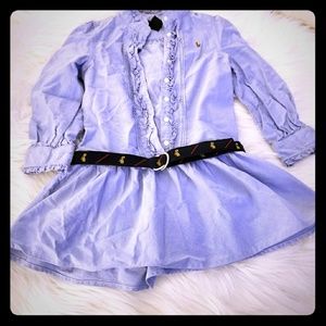 Ralph Lauren Girls Belted Dress